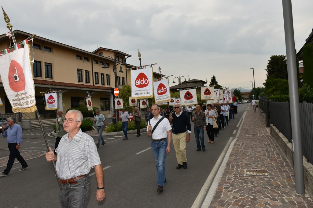 2015.06.14 40° Aido Grassobbio - Via Amerigo Vespucci presso Municipio - omaggio degli Alfieri