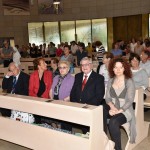 2015.06.14 - 40° Aido Grassobbio - Via Papa Giovanni XXIII - interno Chiesa Santa Famiglia di Nazaret - dottor Silvio Colagrande ricevente cornea Beato don Carlo Gnocchi, sua moglie, moglie Lina Pres. Aido Lombardia cav. Leonida Pozzi, cav. Leonida Pozzi, Pres. Aido Prov. Bergamo rag. Monica Vescovi