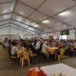 2015.06.14 - 40° Aido Grassobbio - Via Papa Giovanni XXIII  -  tensostruttura al pranzo Aido - Buon appetito ai 149 commensali